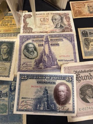 Colección Billetes Antiguos y monedas