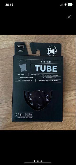 Braga cuello Buff Filter Tube Talla Adulto