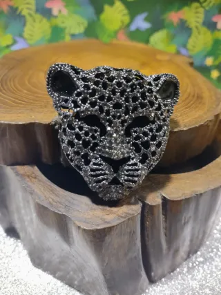 Gran Broche Leopardo Negro
