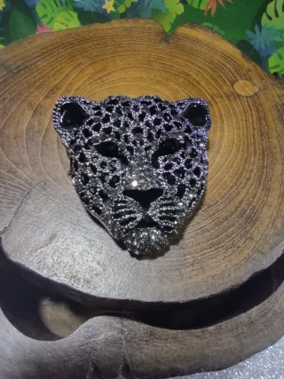 Gran Broche Leopardo Negro