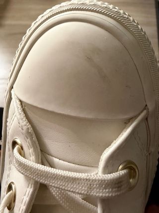 Converse plataforma blancas doradas