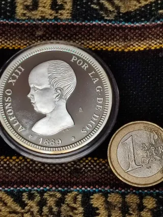 Moneda Plata 2 Pesetas 1889 Alfonso XIII