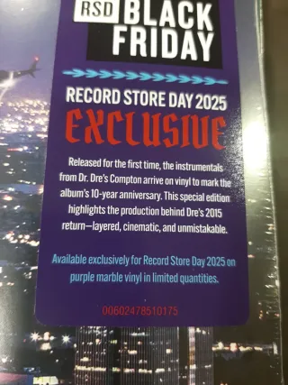 Vinilo Compton Dr. Dre RSD 2020 Exclusivo