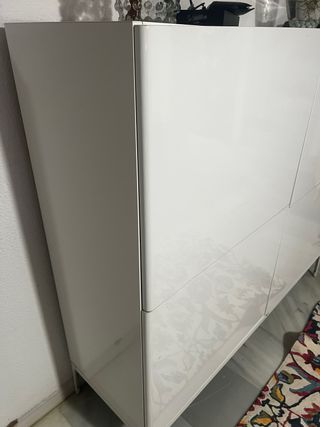 Mueble salón blanco brillo push-open