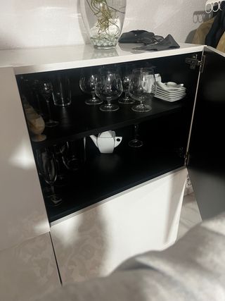 Mueble salón blanco brillo push-open