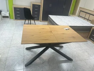 Mesa extensible madera y metal