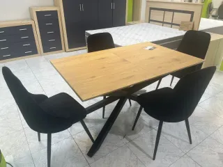 Mesa extensible madera y metal