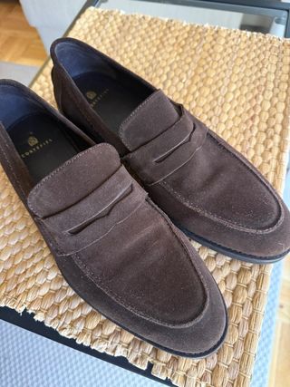 Zapatos de ante Cortefiel marrones