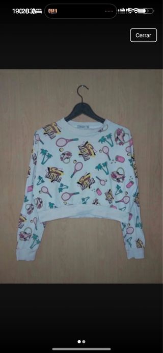 Sudadera blanca estampada old school