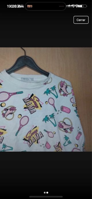 Sudadera blanca estampada old school