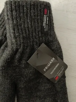 Guantes Hombre Primark Talla S/M Gris
