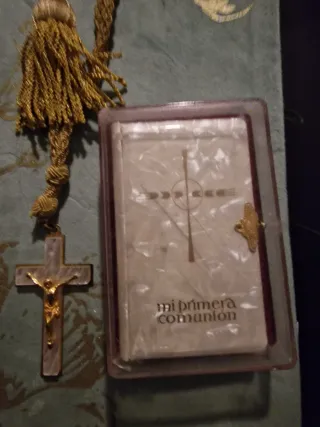 Libros Comunión 50 añ Antiguos Nacar Niña Niño Cru