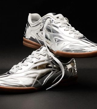 Zapatillas Bershka plateadas talla 38