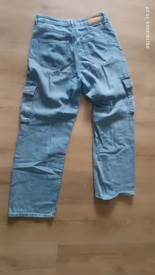 Pantalones anchos Bershka denim talla M