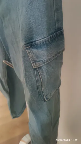 Pantalones anchos Bershka denim talla M