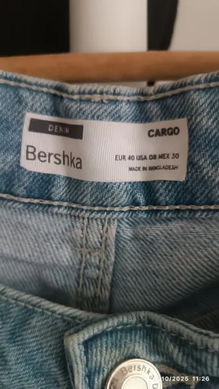 Pantalones anchos Bershka denim talla M