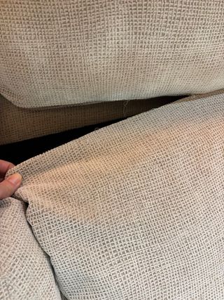 Sofá modular beige de tela