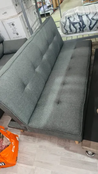 Sofá Cama Gris Tela