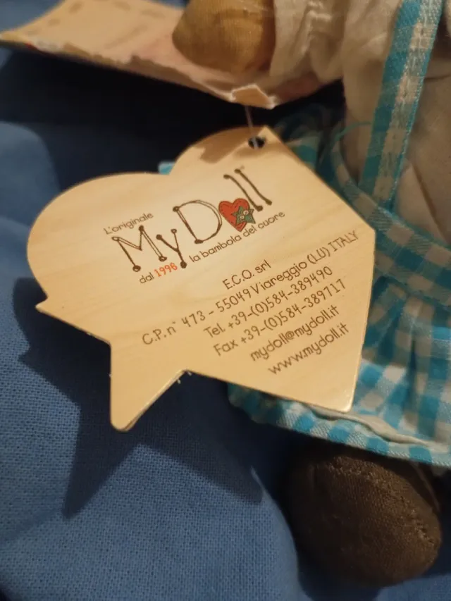 Bambola Raggedy Ann con sacchetto