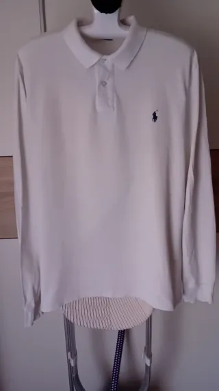 Polo Ralph Lauren Camiseta Manga Larga Blanca