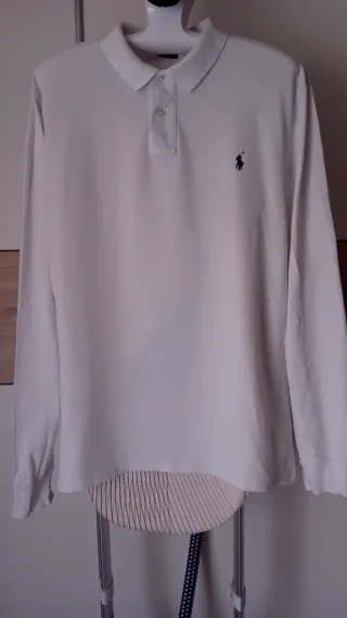 Polo Ralph Lauren Camiseta Manga Larga Blanca