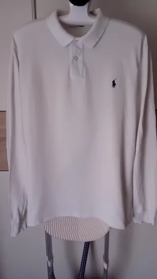 Polo Ralph Lauren Camiseta Manga Larga Blanca