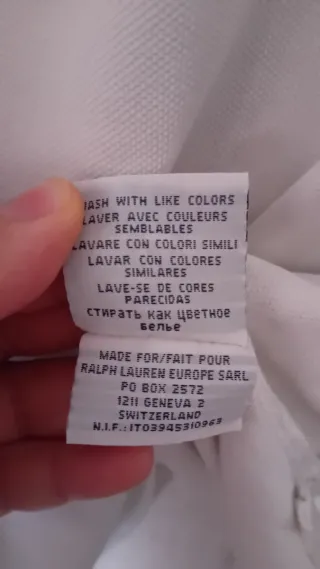 Polo Ralph Lauren Camiseta Manga Larga Blanca