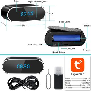 Cámara Espía Oculta WiFi, 2,4G/5G Mini reloj