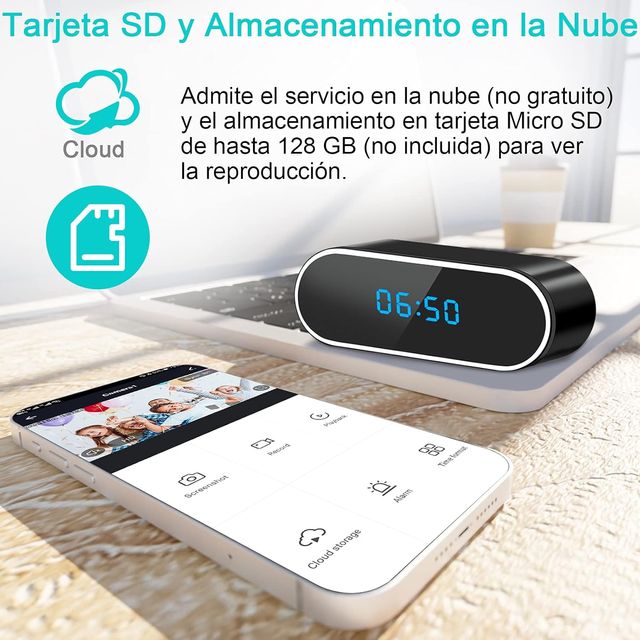 Cámara Espía Oculta WiFi, 2,4G/5G Mini reloj