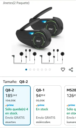 Ejeas Q8 Intercomunicador Moto