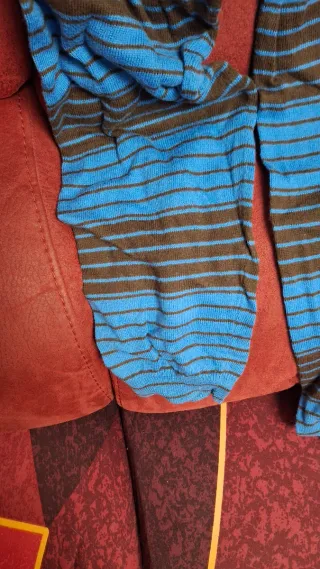 Jersey fino Desigual rayas azul y marrón Talla XL