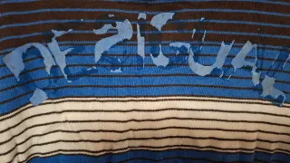 Jersey fino Desigual rayas azul y marrón Talla XL