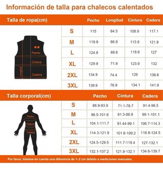 Chaleco Calefactable Negro Unisex