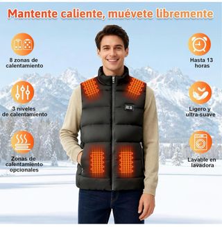 Chaleco Calefactable Negro Unisex