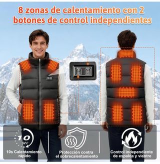 Chaleco Calefactable Negro Unisex