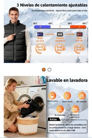 Chaleco Calefactable Negro Unisex