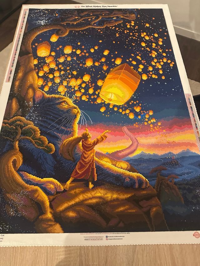 Diamond Art Club Cuadro Cat Hecho a Mano