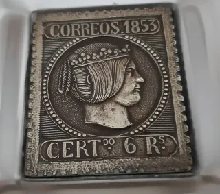2 ceniceros de metal con sello de 1853