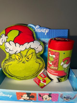 Set Grinch Plaid + Cuscino Disney