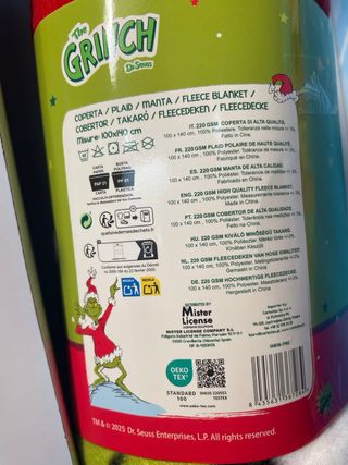 Set Grinch Plaid + Cuscino Disney