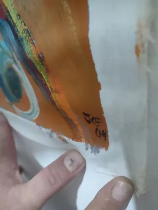 Arte abstracto pintado a mano