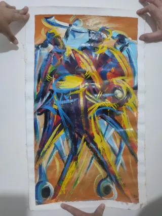 Arte abstracto pintado a mano