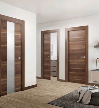 Puerta de interior Oboe nogal cristal