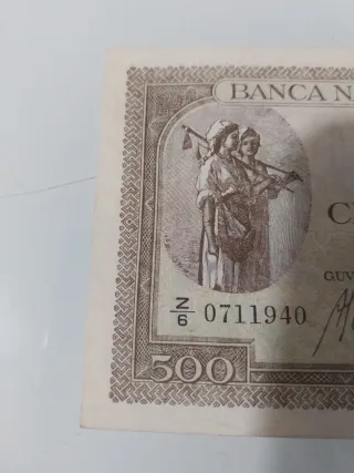 Billetes Rumanía 500 Lei 1941