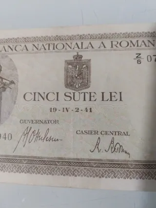Billetes Rumanía 500 Lei 1941