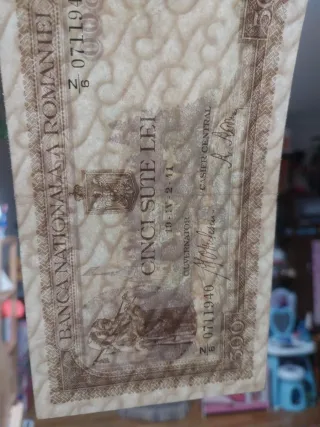 Billetes Rumanía 500 Lei 1941