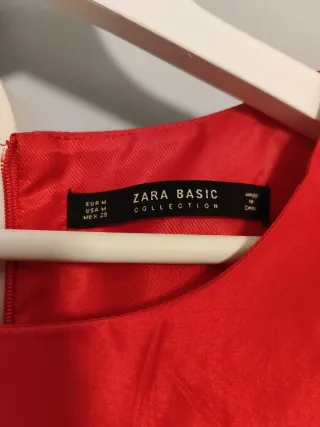 Vestido Rojo Zara Talla M