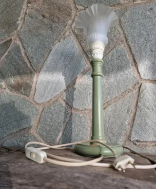 Lampada vintage tavolo anni '60 verde