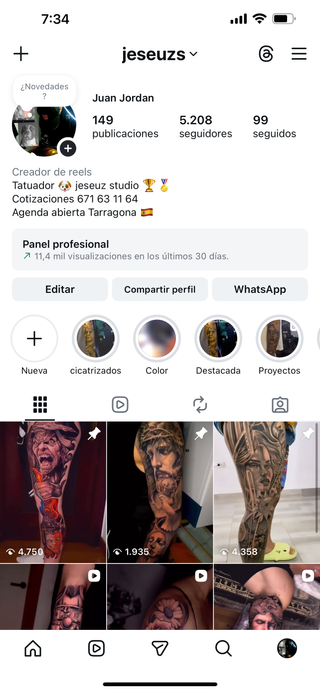 Campeón de Tarragona tatuajes a los mejores precio