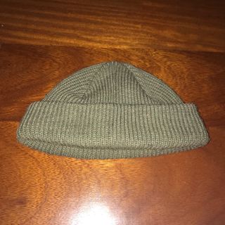 Gorro Beanie Verde Olivo Tejido
